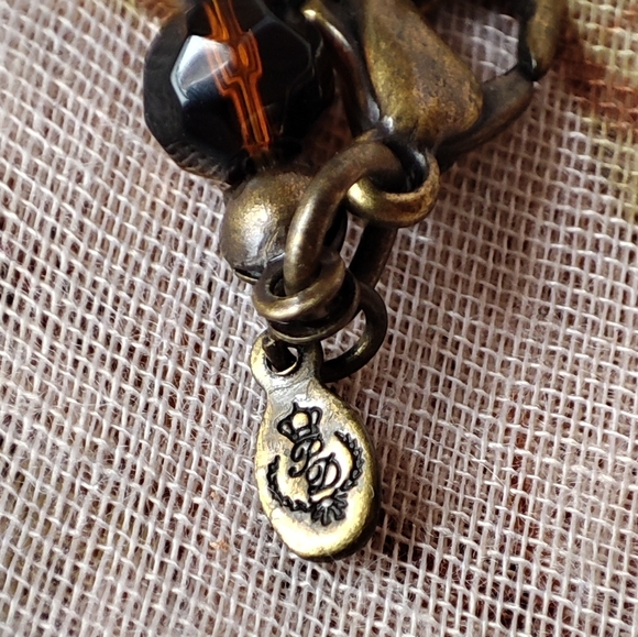 Glass Root Beer and Copper with a Rhinestone Disco Ball Necklace Premier Designs - Picture 5 of 8